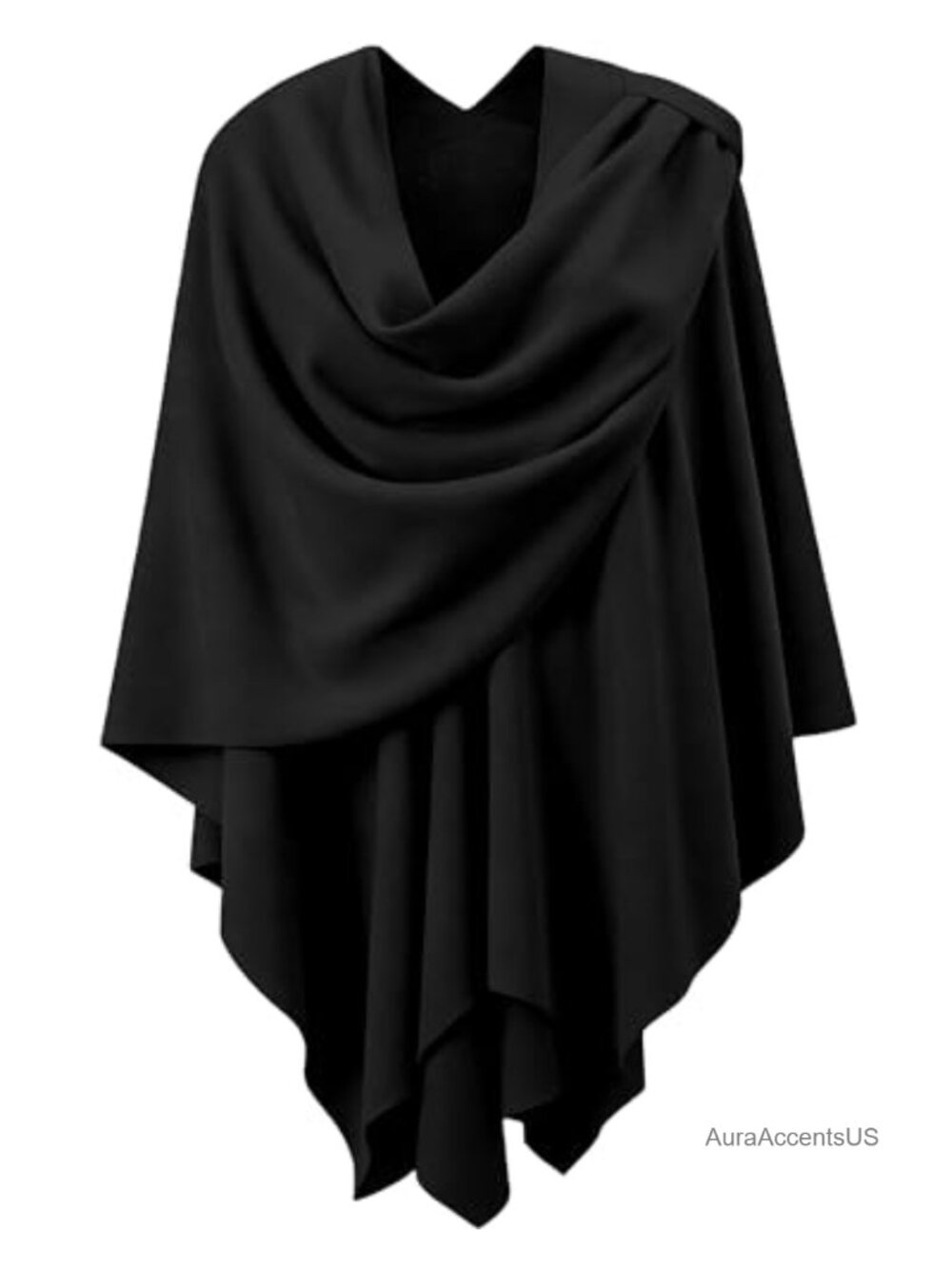 Women's Shawl Wrap Open Front Cape Poncho Sweater Scarf Knit Pashmina